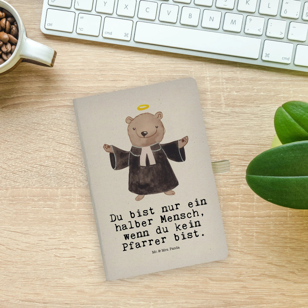 Cotton notebook pastor heart sketchbook, writing book, notes, journal, entry book, notepad, notebook, diary, address book, gift, gift idea, best, farewell gift, passing exam, anniversary, retirement, promotion, job start, sayings, funny, profession