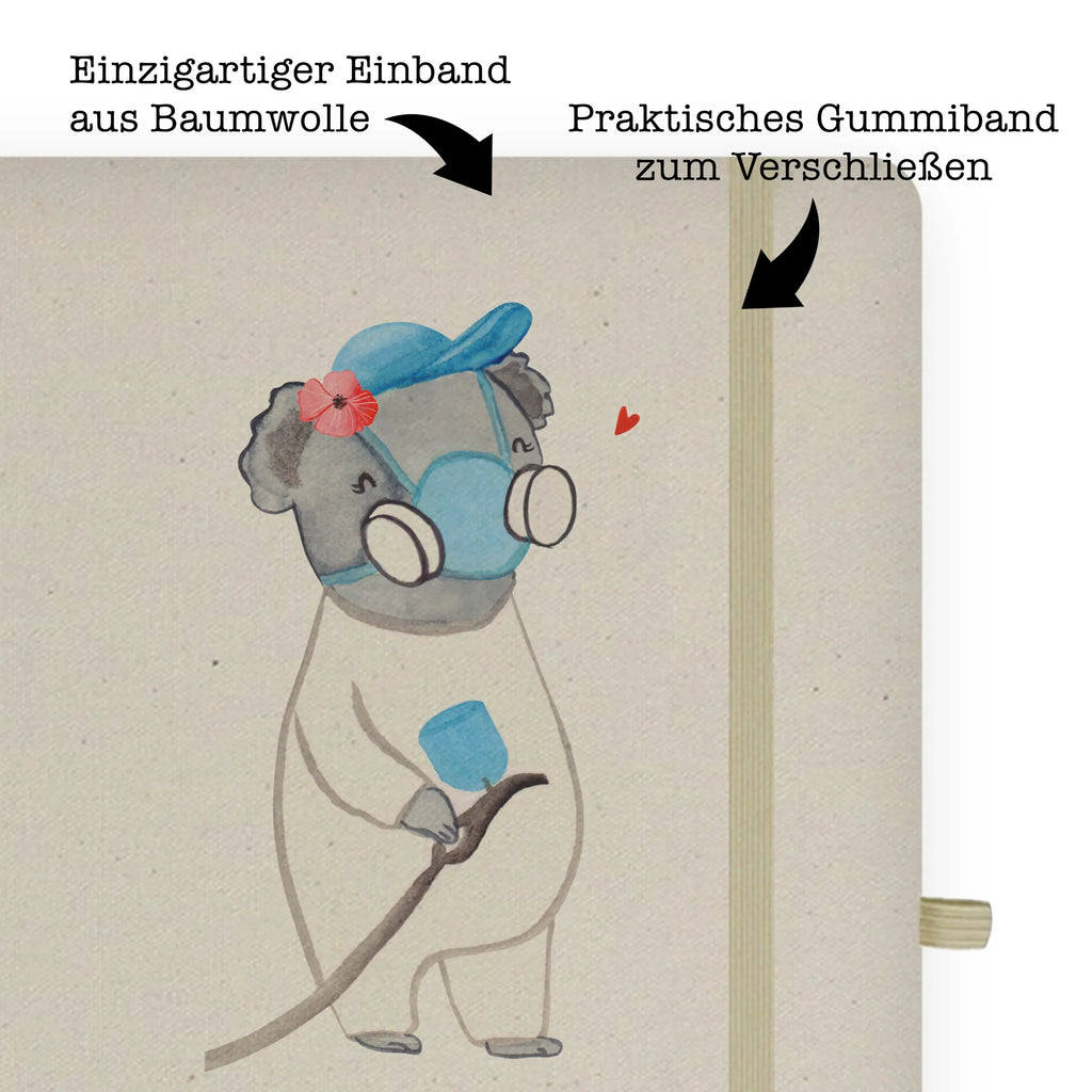 Bawełniany notes DIN A5 lakierniczka serce Zawód, Wykształcenie, Jubileusz, Pożegnanie, Emerytura, Kolega, Koleżanka, Prezent, Dawać, Pracownik, Współpracownik, Firma, Dziękuję, Dziękuję bardzo