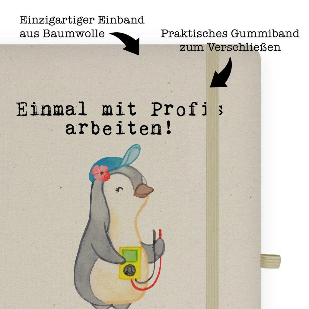 Cotton notebook female electrician Passion notepad, notes, journal, address book, notebook, writing book, sketchbook, entry book, diary, gift, gift idea, best, farewell gift, passing exam, anniversary, retirement, promotion, job start, sayings, funny, profession