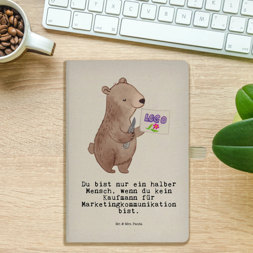 Cotton notebook Marketing Communications Specialist Heart writing book, journal, sketchbook, notes, entry book, notebook, address book, notepad, diary, gift, gift idea, best, farewell gift, passing exam, anniversary, retirement, promotion, job start, sayings, funny, profession