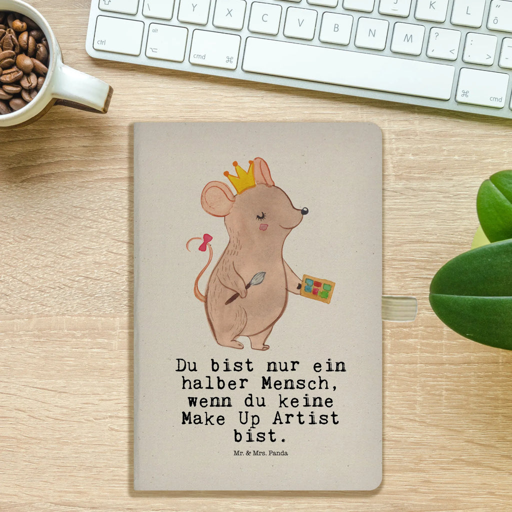 Cotton notebook Make Up Artist heart sketchbook, entry book, notebook, writing book, notepad, notes, diary, address book, journal, gift, gift idea, best, farewell gift, passing exam, anniversary, retirement, promotion, job start, sayings, funny, profession