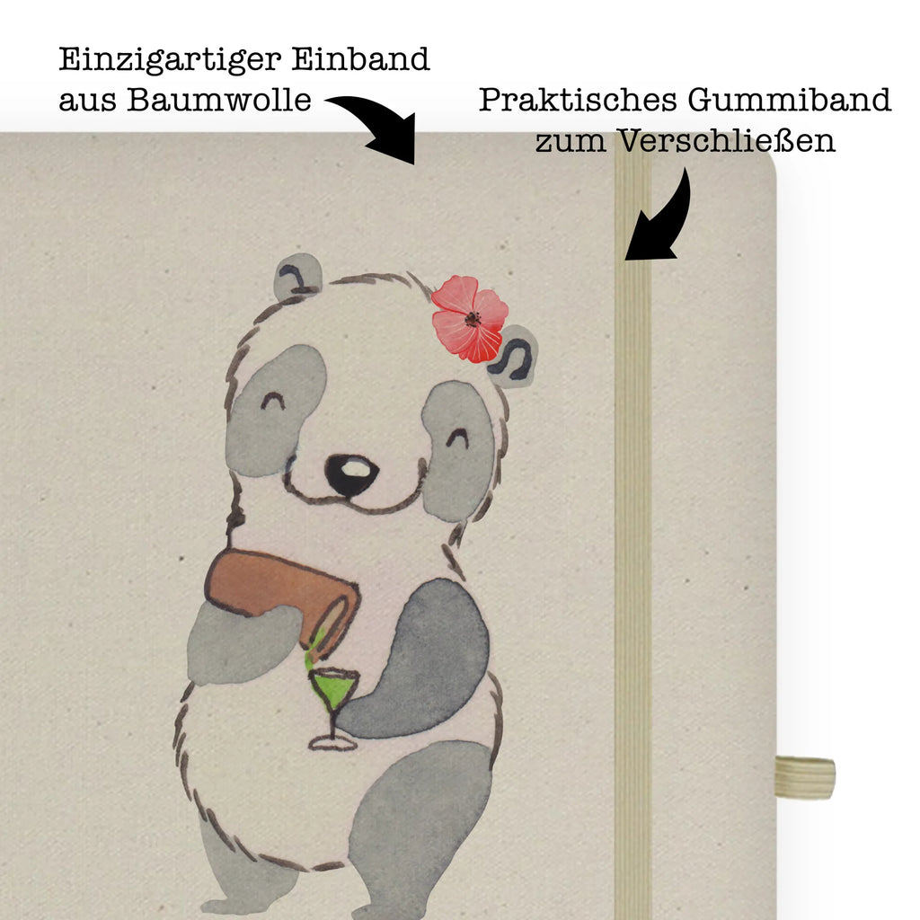 Bawełniany notatnik DIN A4 właścicielka knajpy serce Zawód, Wykształcenie, Jubileusz, Pożegnanie, Emerytura, Kolega, Koleżanka, Prezent, Dawać, Pracownik, Współpracownik, Firma, Dziękuję, Dziękuję bardzo