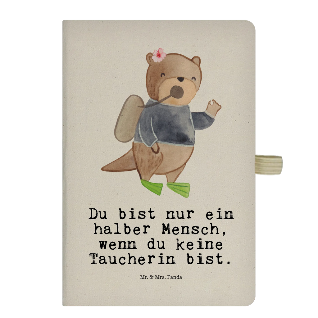 Cotton notebook Diver Heart notepad, writing book, address book, sketchbook, notes, notebook, journal, diary, entry book, gift, gift idea, best, farewell gift, passing exam, anniversary, retirement, promotion, job start, sayings, funny, profession