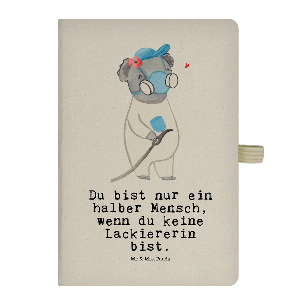 Bawełniany notes DIN A5 lakierniczka serce Zawód, Wykształcenie, Jubileusz, Pożegnanie, Emerytura, Kolega, Koleżanka, Prezent, Dawać, Pracownik, Współpracownik, Firma, Dziękuję, Dziękuję bardzo