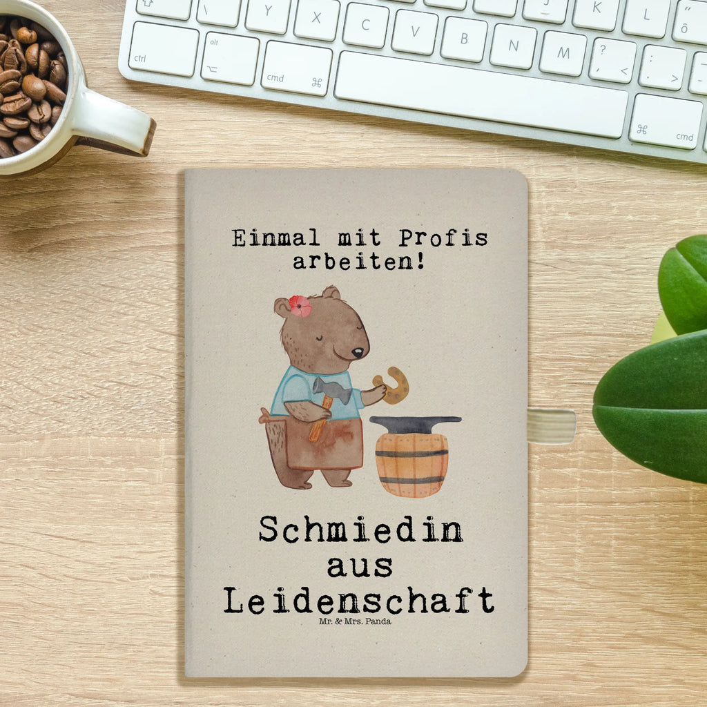 Cotton notebook female blacksmith Passion sketchbook, notes, notepad, writing book, entry book, journal, notebook, diary, address book, gift, gift idea, best, farewell gift, passing exam, anniversary, retirement, promotion, job start, sayings, funny, profession