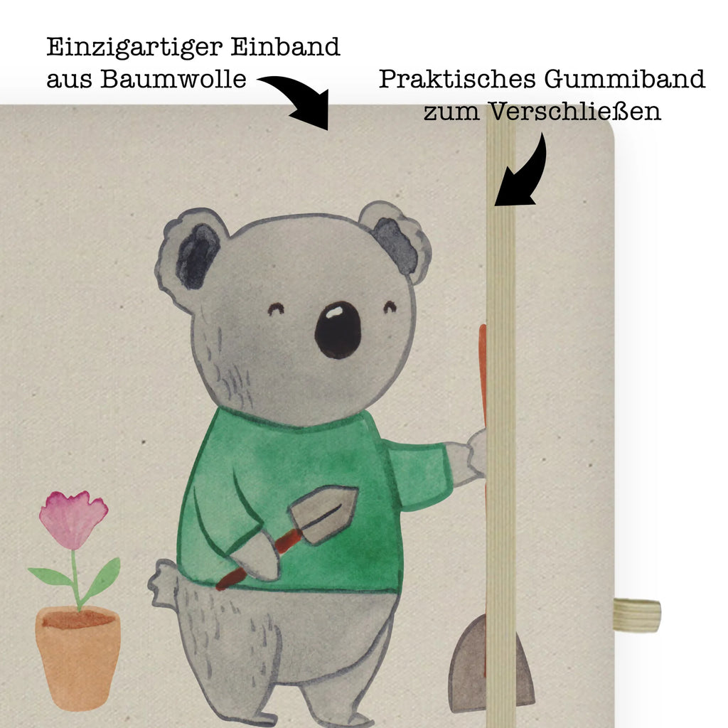 Cotton notebook Garden and Landscape Gardener Heart notebook, address book, notes, entry book, journal, diary, notepad, writing book, sketchbook, gift, gift idea, best, farewell gift, passing exam, anniversary, retirement, promotion, job start, sayings, funny, profession