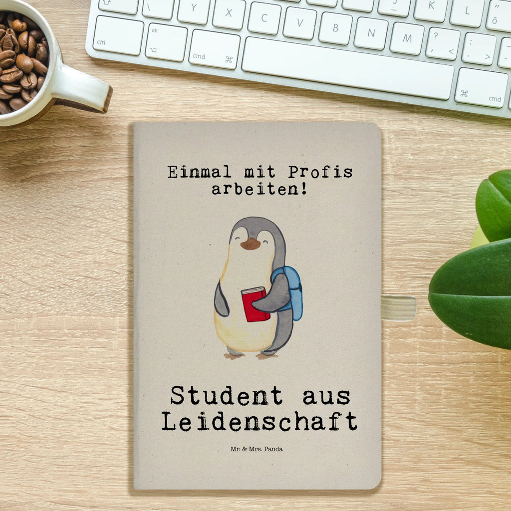 DIN A6 Baumwoll Notizbuch Student aus Leidenschaft Notizen, Eintragebuch, Tagebuch, Notizblock, Adressbuch, Journal, Kladde, Skizzenbuch, Notizheft, Schreibbuch, Schreibheft, Beruf, Ausbildung, Jubiläum, Abschied, Rente, Kollege, Kollegin, Geschenk, Schenken, Arbeitskollege, Mitarbeiter, Firma, Danke, Dankeschön