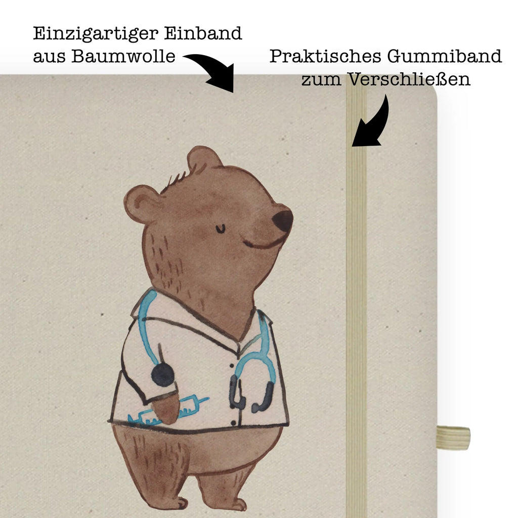 Bawełniany notatnik DIN A4 lekarz serce Zawód, Wykształcenie, Jubileusz, Pożegnanie, Emerytura, Kolega, Koleżanka, Prezent, Dawać, Pracownik, Współpracownik, Firma, Dziękuję, Dziękuję bardzo