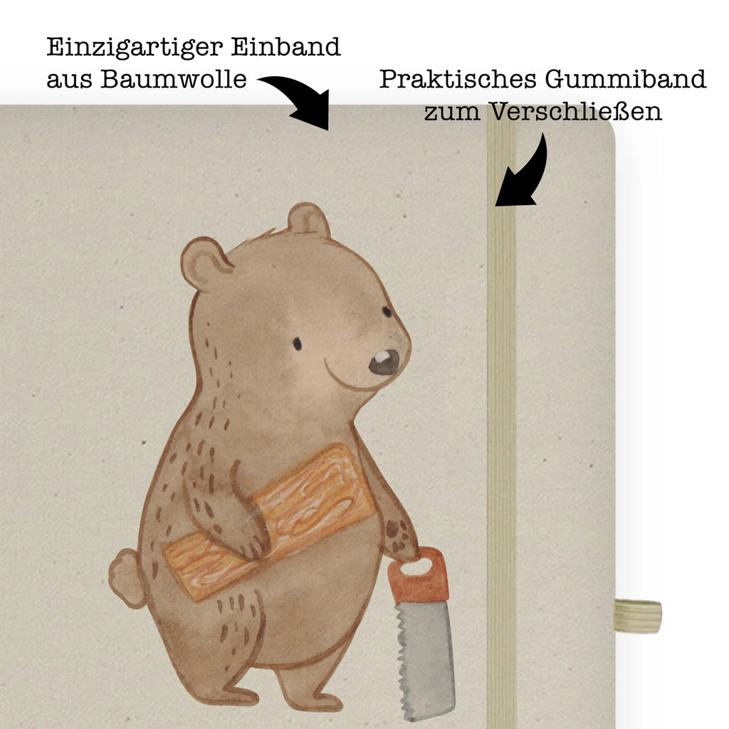 Cotton notebook Carpenter Heart notepad, notebook, writing book, notes, journal, address book, sketchbook, diary, entry book, gift, gift idea, best, farewell gift, passing exam, anniversary, retirement, promotion, job start, sayings, funny, profession