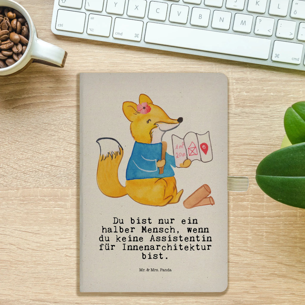 Cotton notebook Interior Architecture Assistant heart writing book, notes, notepad, sketchbook, address book, notebook, journal, diary, entry book, gift, gift idea, best, farewell gift, passing exam, anniversary, retirement, promotion, job start, sayings, funny, profession