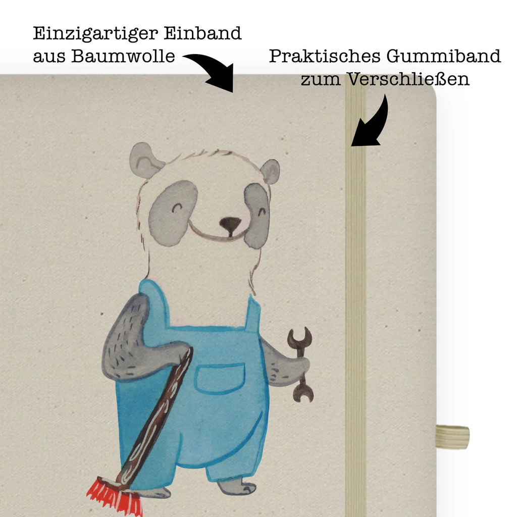 Bawełniany notatnik DIN A4 dozorca serce Zawód, Wykształcenie, Jubileusz, Pożegnanie, Emerytura, Kolega, Koleżanka, Prezent, Dawać, Pracownik, Współpracownik, Firma, Dziękuję, Dziękuję bardzo