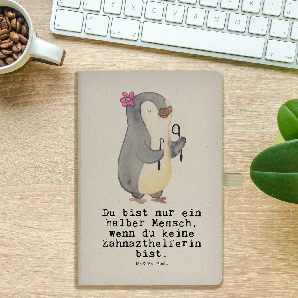 Bawełniany notes DIN A5 asystentka stomatologiczna Serce Zawód, Wykształcenie, Jubileusz, Pożegnanie, Emerytura, Kolega, Koleżanka, Prezent, Dawać, Pracownik, Współpracownik, Firma, Dziękuję, Dziękuję bardzo