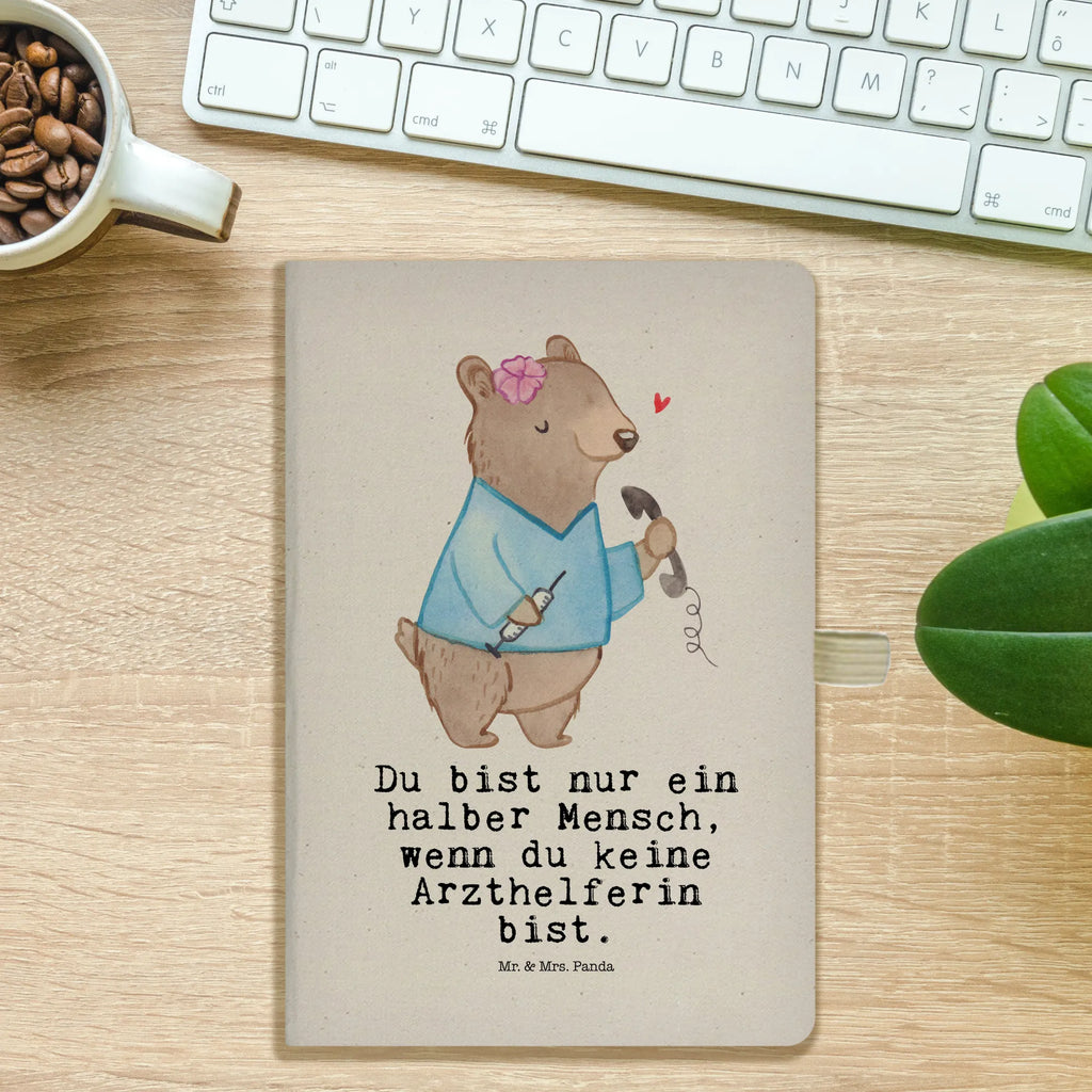 Cotton notebook medical assistant Heart diary, sketchbook, notes, writing book, address book, entry book, notebook, journal, notepad, gift, gift idea, best, farewell gift, passing exam, anniversary, retirement, promotion, job start, sayings, funny, profession