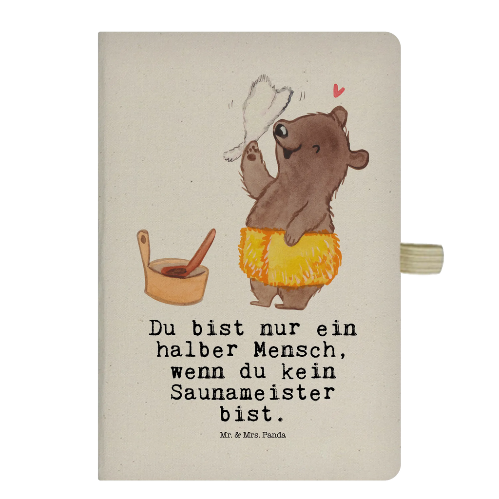 Cotton notebook sauna master heart notes, notepad, journal, notebook, writing book, entry book, diary, sketchbook, address book, gift, gift idea, best, farewell gift, passing exam, anniversary, retirement, promotion, job start, sayings, funny, profession