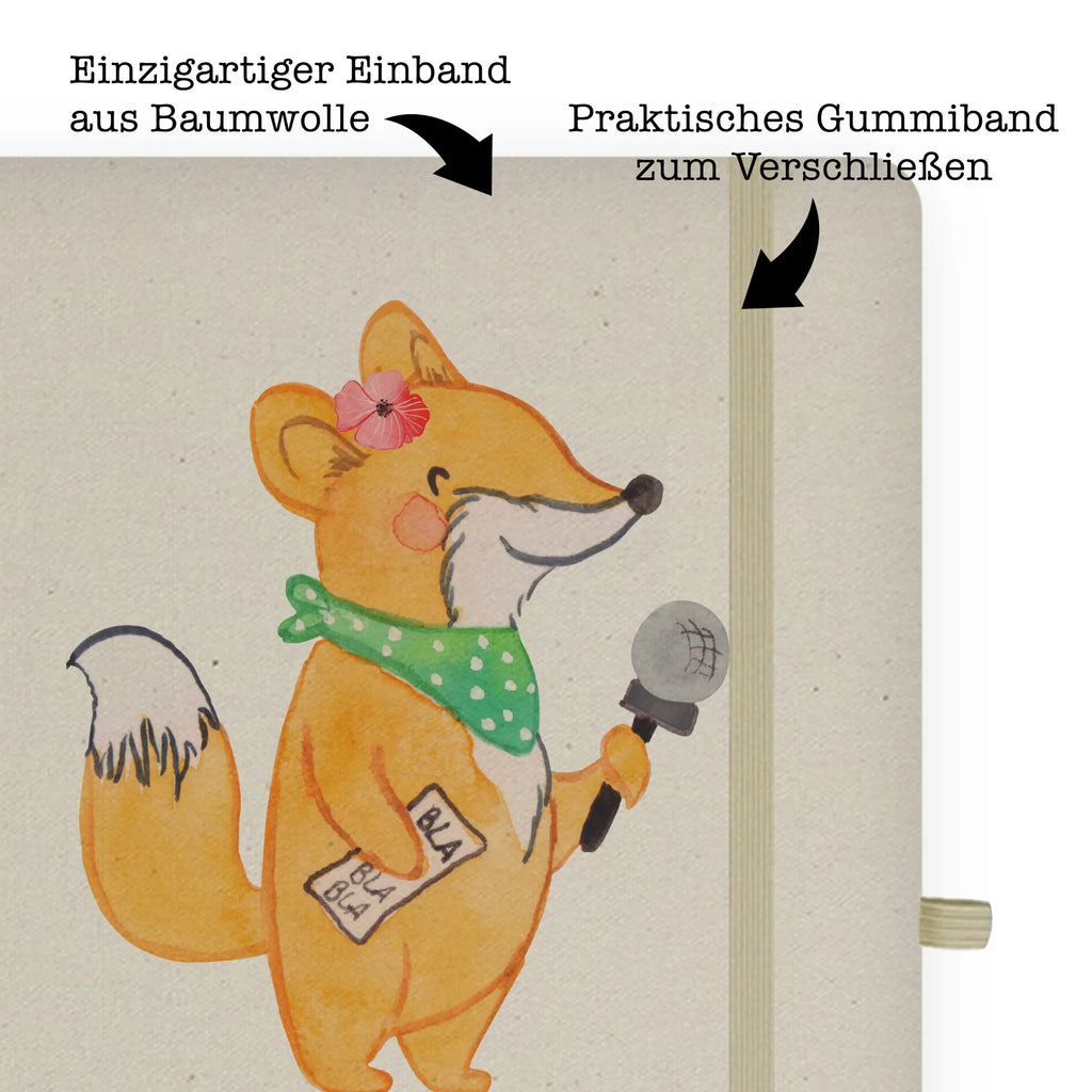 Bawełniany notes DIN A5 Dziennikarka serce Zawód, Wykształcenie, Jubileusz, Pożegnanie, Emerytura, Kolega, Koleżanka, Prezent, Dawać, Pracownik, Współpracownik, Firma, Dziękuję, Dziękuję bardzo