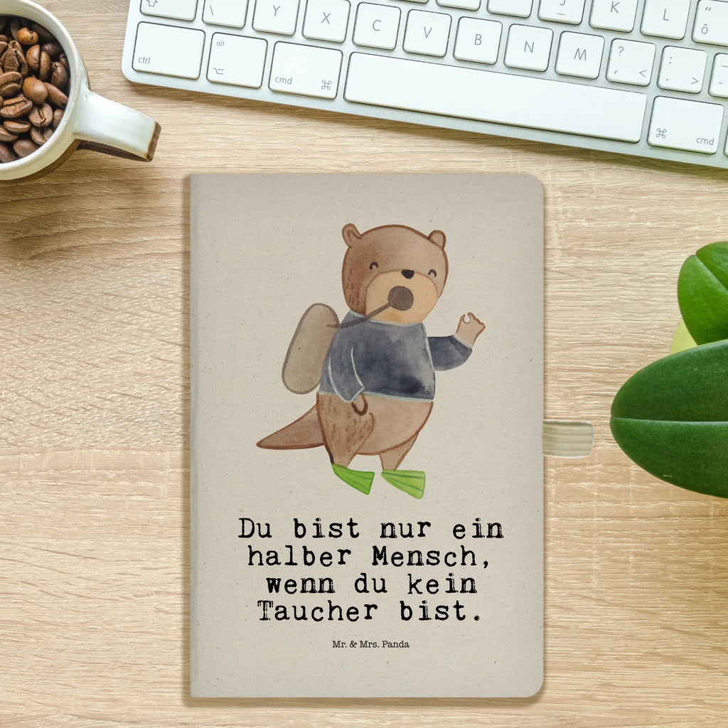 Cotton notebook Diver Heart entry book, notepad, diary, writing book, notebook, notes, journal, address book, sketchbook, gift, gift idea, best, farewell gift, passing exam, anniversary, retirement, promotion, job start, sayings, funny, profession