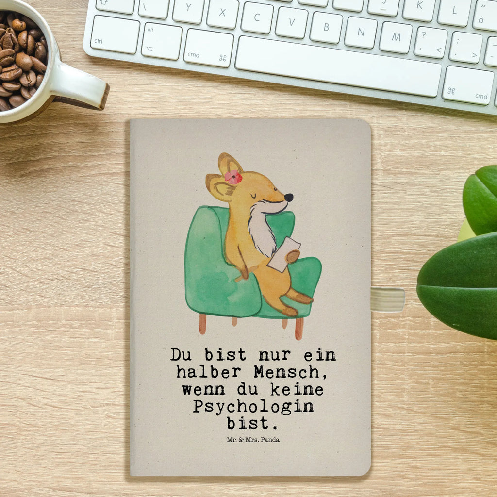 Cotton notebook Psychologist heart journal, writing book, sketchbook, notepad, diary, notebook, notes, address book, entry book, gift, gift idea, best, farewell gift, passing exam, anniversary, retirement, promotion, job start, sayings, funny, profession