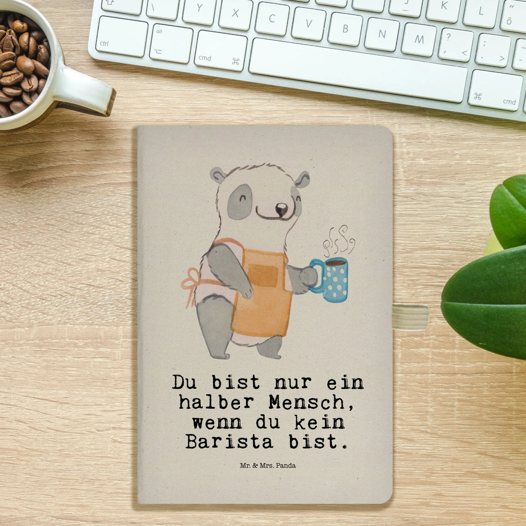 Cotton notebook Barista heart sketchbook, notes, notepad, diary, writing book, journal, entry book, address book, notebook, gift, gift idea, best, farewell gift, passing exam, anniversary, retirement, promotion, job start, sayings, funny, profession