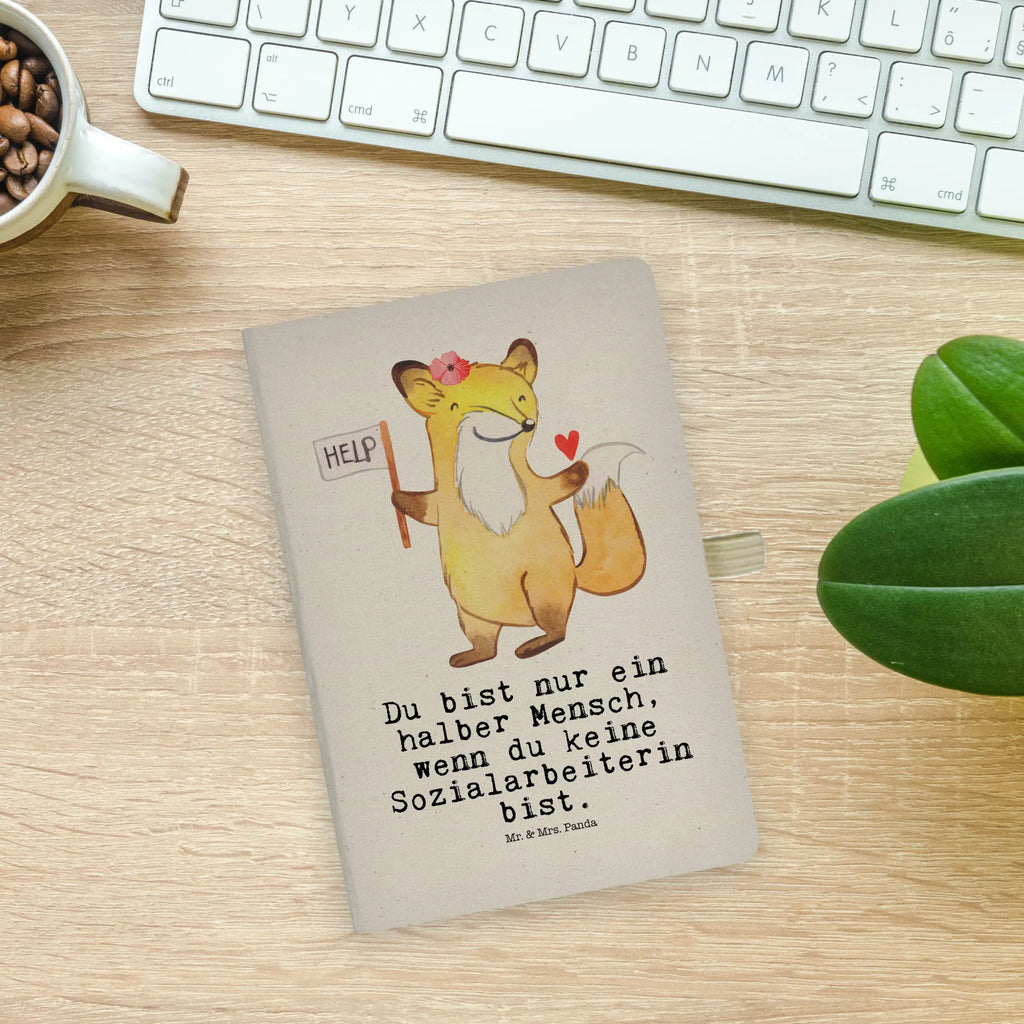 Cotton notebook social worker Heart notepad, diary, sketchbook, entry book, address book, notes, writing book, journal, notebook, gift, gift idea, best, farewell gift, passing exam, anniversary, retirement, promotion, job start, sayings, funny, profession