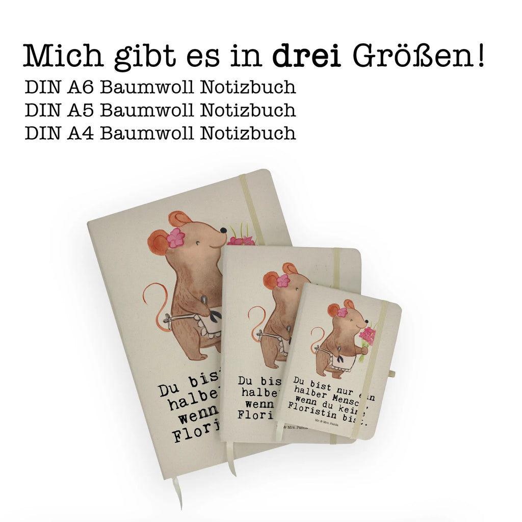 Cotton notebook female florist Heart notebook, notepad, journal, entry book, address book, notes, diary, writing book, sketchbook, gift, gift idea, best, farewell gift, passing exam, anniversary, retirement, promotion, job start, sayings, funny, profession