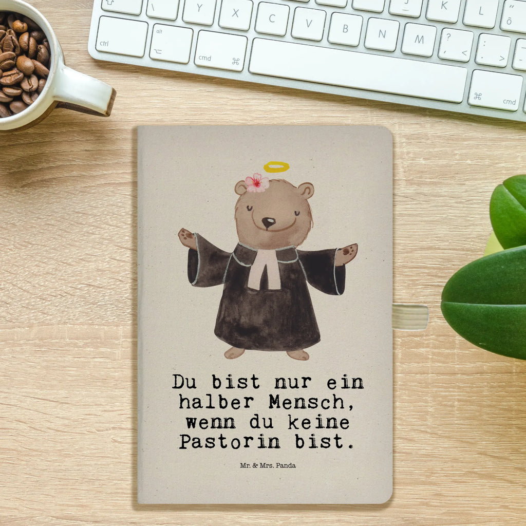 Cotton notebook Female Pastor heart writing book, entry book, notes, sketchbook, address book, notepad, journal, diary, notebook, gift, gift idea, best, farewell gift, passing exam, anniversary, retirement, promotion, job start, sayings, funny, profession