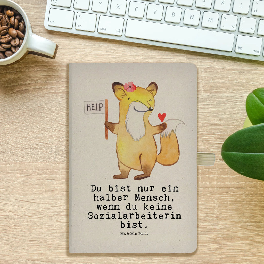 Cotton notebook social worker Heart notepad, diary, sketchbook, entry book, address book, notes, writing book, journal, notebook, gift, gift idea, best, farewell gift, passing exam, anniversary, retirement, promotion, job start, sayings, funny, profession