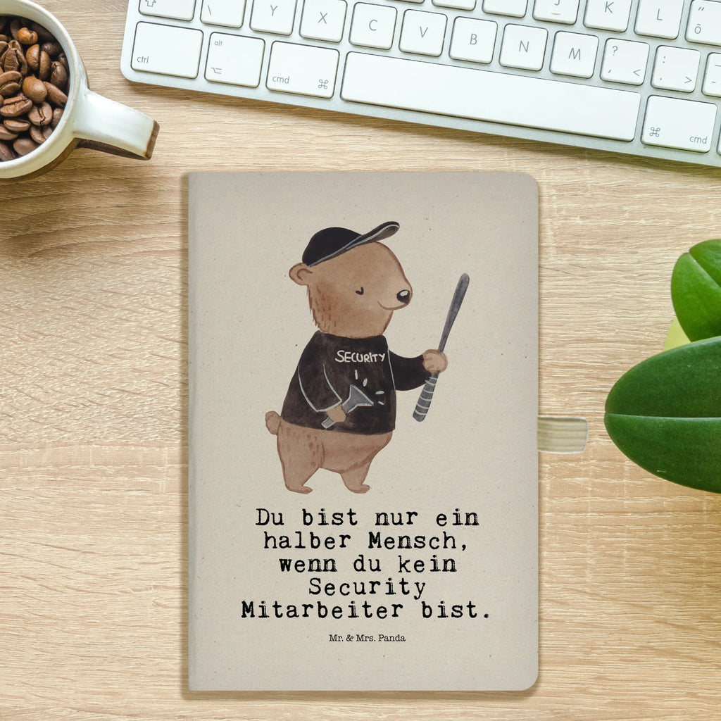 Cotton notebook Security Guard Heart diary, entry book, notes, notepad, writing book, address book, sketchbook, journal, notebook, gift, gift idea, best, farewell gift, passing exam, anniversary, retirement, promotion, job start, sayings, funny, profession