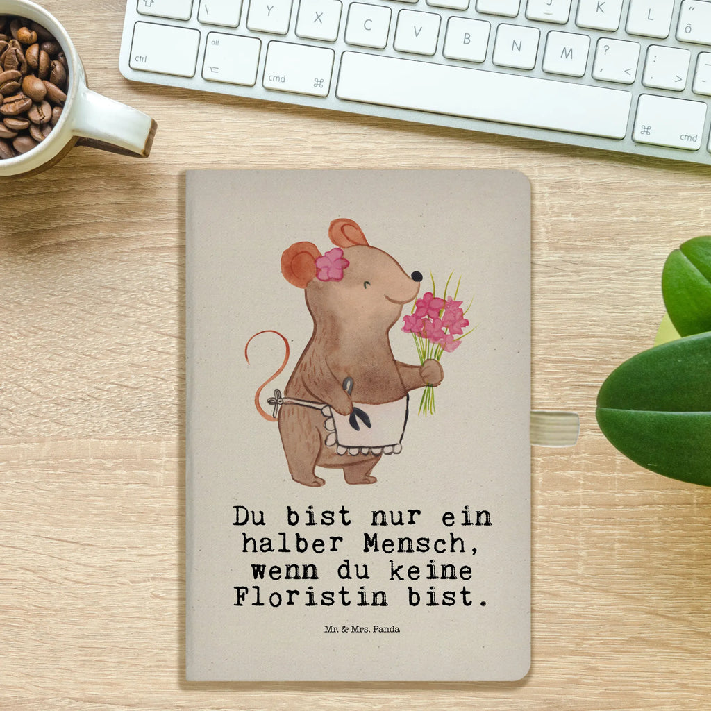 Cotton notebook female florist Heart notebook, notepad, journal, entry book, address book, notes, diary, writing book, sketchbook, gift, gift idea, best, farewell gift, passing exam, anniversary, retirement, promotion, job start, sayings, funny, profession