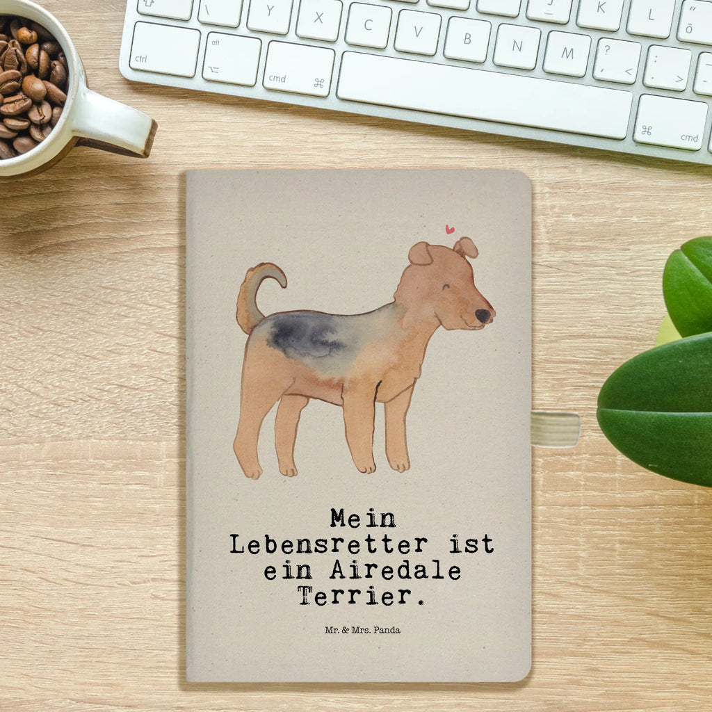 Cotton notebook Airedale Terrier Lifesaver diary, notepad, notebook, journal, writing book, address book, sketchbook, notes, entry book, Dog, dog breed, purebred dog, dog owner, gift, animal lover, giving, puppy