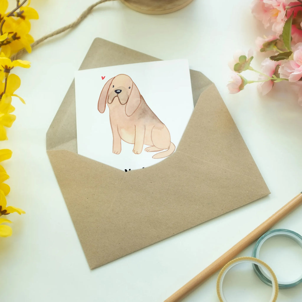 Greetings card Bloodhound Lifesaver invitation card, greeting card, folding card, birthday card, wedding card, Dog, dog breed, purebred dog, dog owner, gift, animal lover, giving, puppy