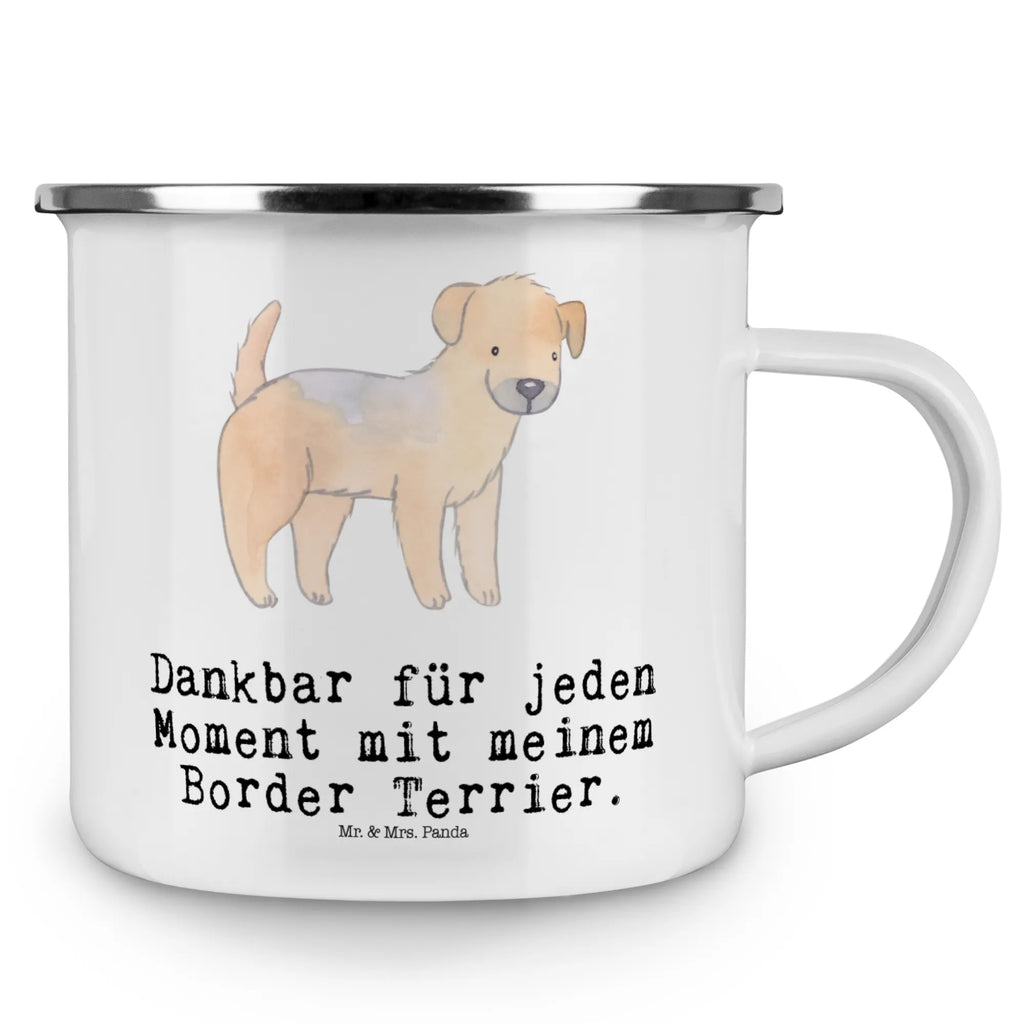 Kempingowy kubek emaliowany Border Terrier chwila Pies, rasa psa, pies rasowy, właściciel psa, prezent, miłośnik zwierząt, dawanie, szczeniak