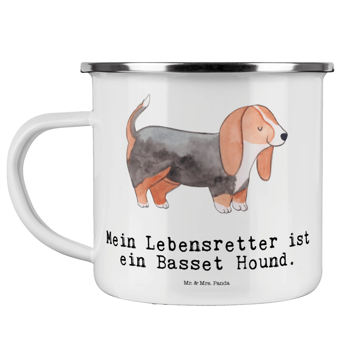 Camping Emaille Tasse Basset Hound Lebensretter wandertasse, Tasse Emaille, Emaille Tasse, Outdoor Becher, metallbecher, Pott, Teetasse, Emailletasse, Outdoor Tasse, Teebecher, Motivtasse, Blechtasse, blechbecher, wanderbecher, becher emaille, Haferl, reisetasse, Kaffeepott, outdoortasse, Campingbecher, emaillebecher, Campingtasse, Reisebecher, Emaille Becher, Geschenk, Schenken, Hund, Hunderasse, Rassehund, Hundebesitzer, Tierfreund, Welpe, Basset, Basset Hound