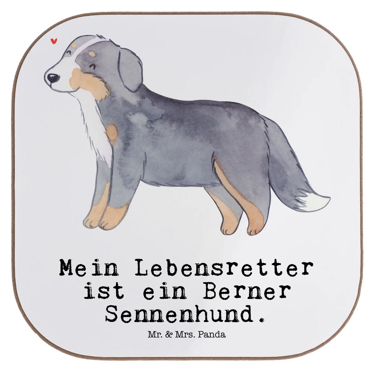 Square coaster Bernese Mountain Dog Lifesaver breakfast, gift, party, Coasters, presents, gifts, glass coasters, Dog, dog breed, purebred dog, dog owner, animal lover, giving, puppy
