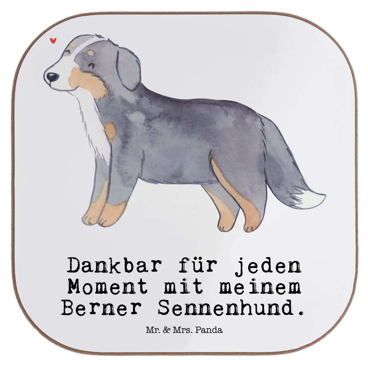 Square coaster Bernese Mountain Dog Moment breakfast, presents, gifts, gift, party, Coasters, glass coasters, Dog, dog breed, purebred dog, dog owner, animal lover, giving, puppy