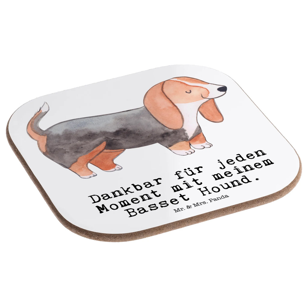 Square coaster Basset Hound Moment Coasters, party, breakfast, gifts, presents, gift, glass coasters, Dog, dog breed, purebred dog, dog owner, animal lover, giving, puppy
