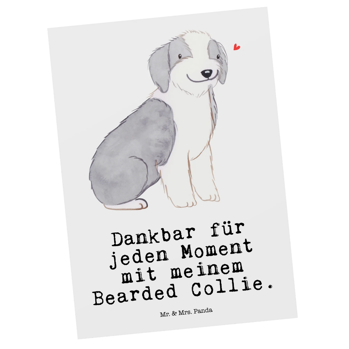 Postkarte Bearded Collie Moment Grußkarte, Motivkarte, Postkarte, Ansichtskarten, Ansichtskarte, einzelkarte, Postkarten, kunstkarte, Kunstkarten, bildkarte, Fotokarte, Designkarte, spruchkarte, Geschenk, Schenken, Hund, Hunderasse, Rassehund, Hundebesitzer, Tierfreund, Welpe, Britischer Hütehund, Bearded Collie