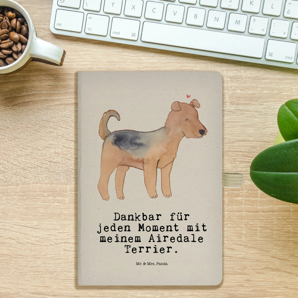 Cotton notebook Airedale Terrier moment writing book, address book, entry book, journal, notepad, diary, notes, sketchbook, notebook, Dog, dog breed, purebred dog, dog owner, gift, animal lover, giving, puppy