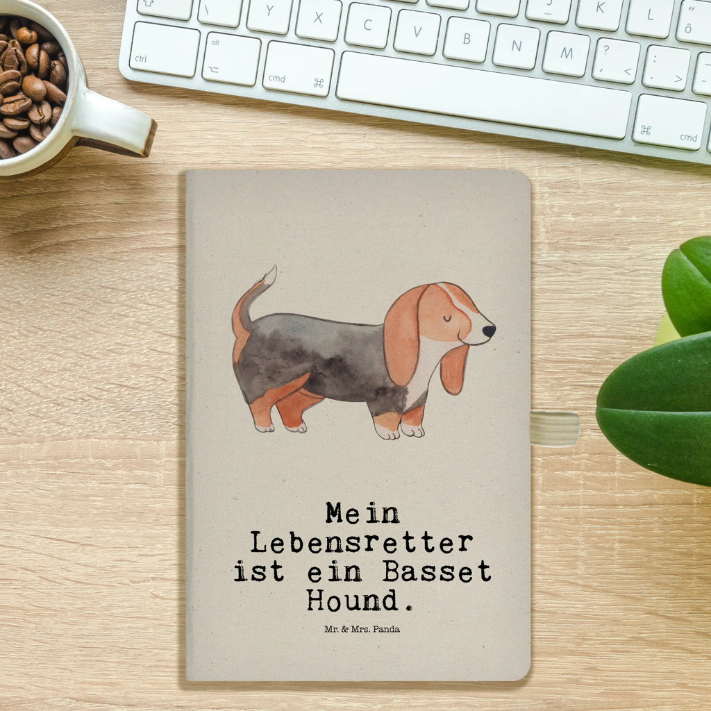 Cotton notebook Basset Hound Lifesaver diary, sketchbook, writing book, notepad, notebook, notes, journal, address book, entry book, Dog, dog breed, purebred dog, dog owner, gift, animal lover, giving, puppy