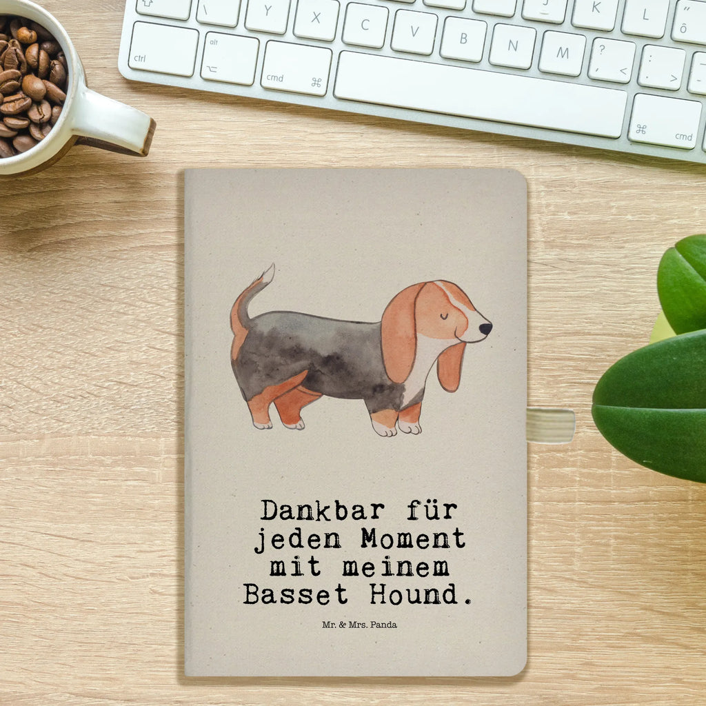 Cotton notebook Basset Hound Moment notebook, writing book, notepad, journal, address book, notes, entry book, diary, sketchbook, Dog, dog breed, purebred dog, dog owner, gift, animal lover, giving, puppy