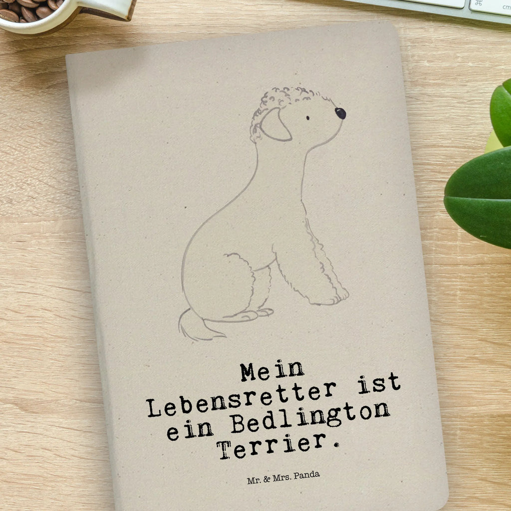 Cotton notebook Bedlington Terrier Lifesaver writing book, sketchbook, entry book, journal, notepad, address book, notebook, diary, notes, Dog, dog breed, purebred dog, dog owner, gift, animal lover, giving, puppy
