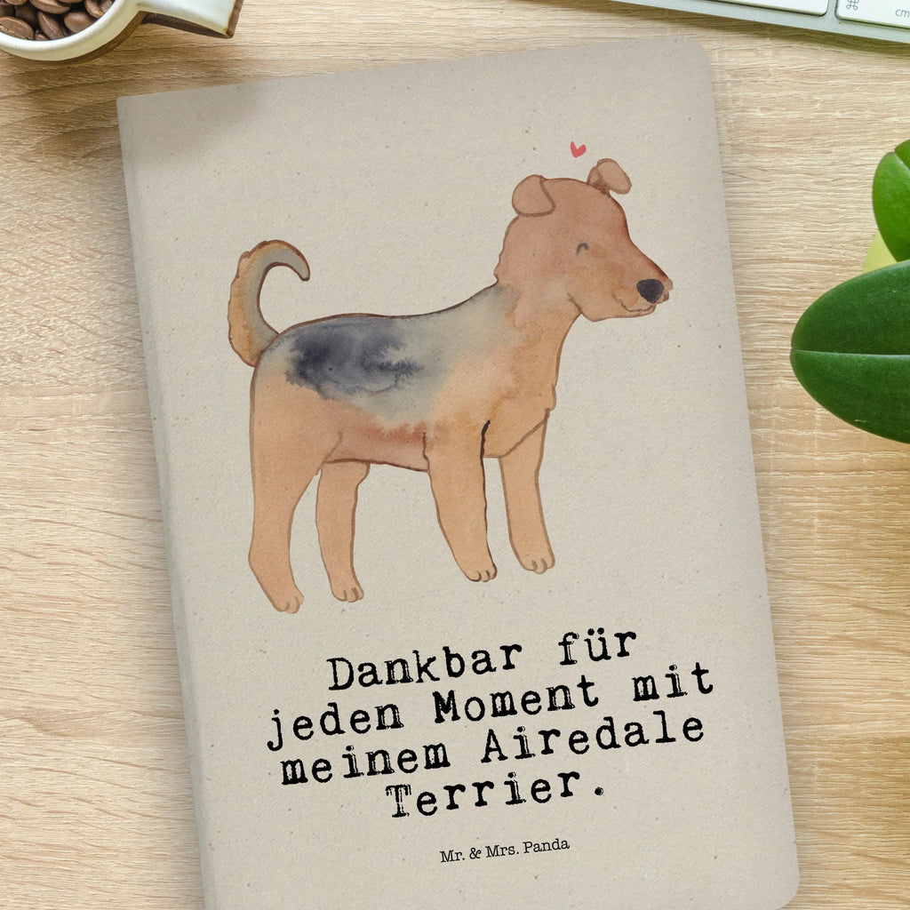 Cotton notebook Airedale Terrier moment writing book, address book, entry book, journal, notepad, diary, notes, sketchbook, notebook, Dog, dog breed, purebred dog, dog owner, gift, animal lover, giving, puppy
