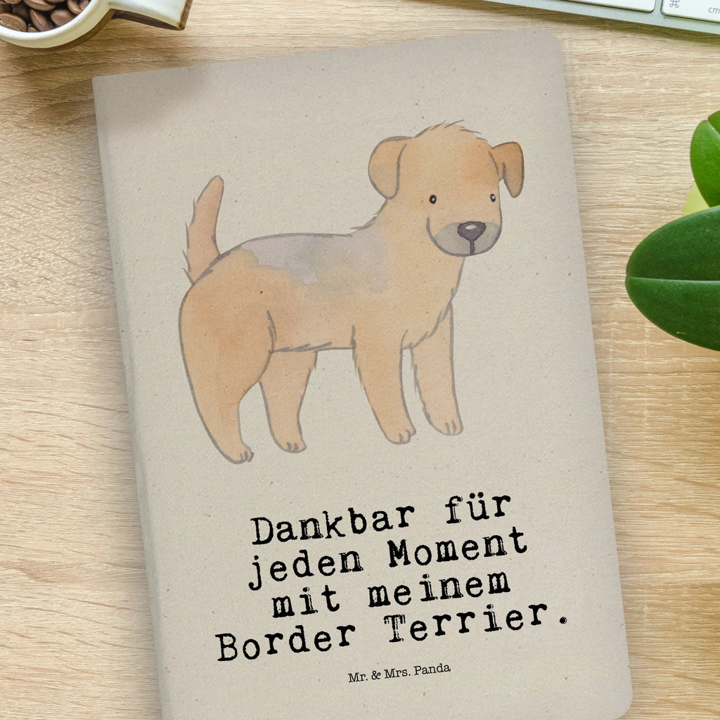 Cotton notebook Border Terrier Moment address book, notepad, diary, writing book, notebook, journal, entry book, sketchbook, notes, Dog, dog breed, purebred dog, dog owner, gift, animal lover, giving, puppy