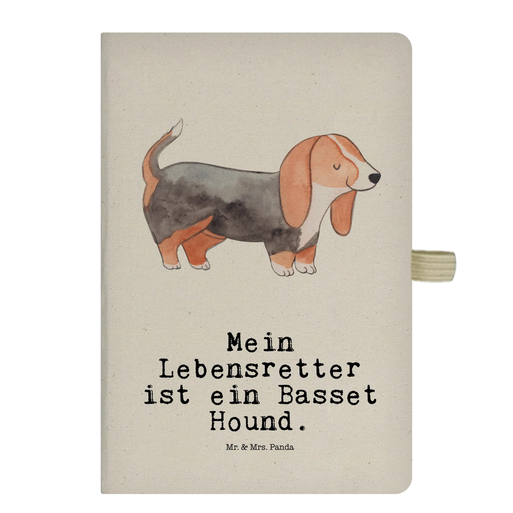 Cotton notebook Basset Hound Lifesaver diary, sketchbook, writing book, notepad, notebook, notes, journal, address book, entry book, Dog, dog breed, purebred dog, dog owner, gift, animal lover, giving, puppy