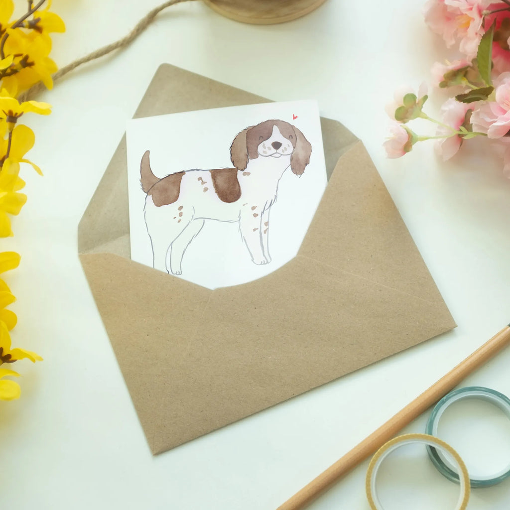 Greetings card English Springer Spaniel Lifesaver folding card, birthday card, wedding card, invitation card, greeting card, Dog, dog breed, purebred dog, dog owner, gift, animal lover, giving, puppy