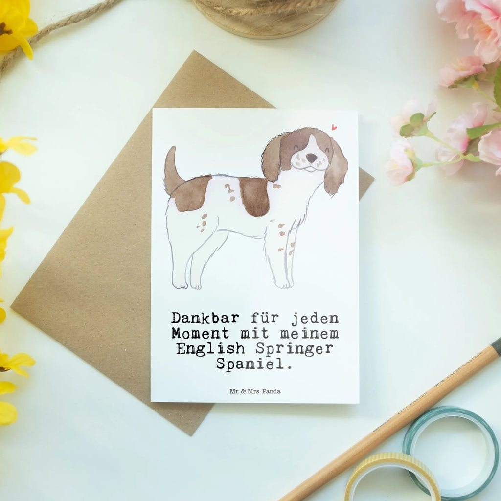 Grußkarte English Springer Spaniel Moment Glückwunschkarte, Geburtstagskarte, Ansichtskarten, Einladungskarte, Klappkarte, Hochzeitskarte, Grußkarte, Karte, Hund, Hunderasse, Rassehund, Hundebesitzer, Geschenk, Tierfreund, Schenken, Welpe, English Springer Spaniel