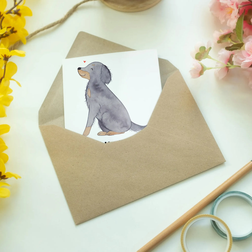 Greetings card Gordon Setter Lifesaver wedding card, birthday card, folding card, greeting card, invitation card, Dog, dog breed, purebred dog, dog owner, gift, animal lover, giving, puppy