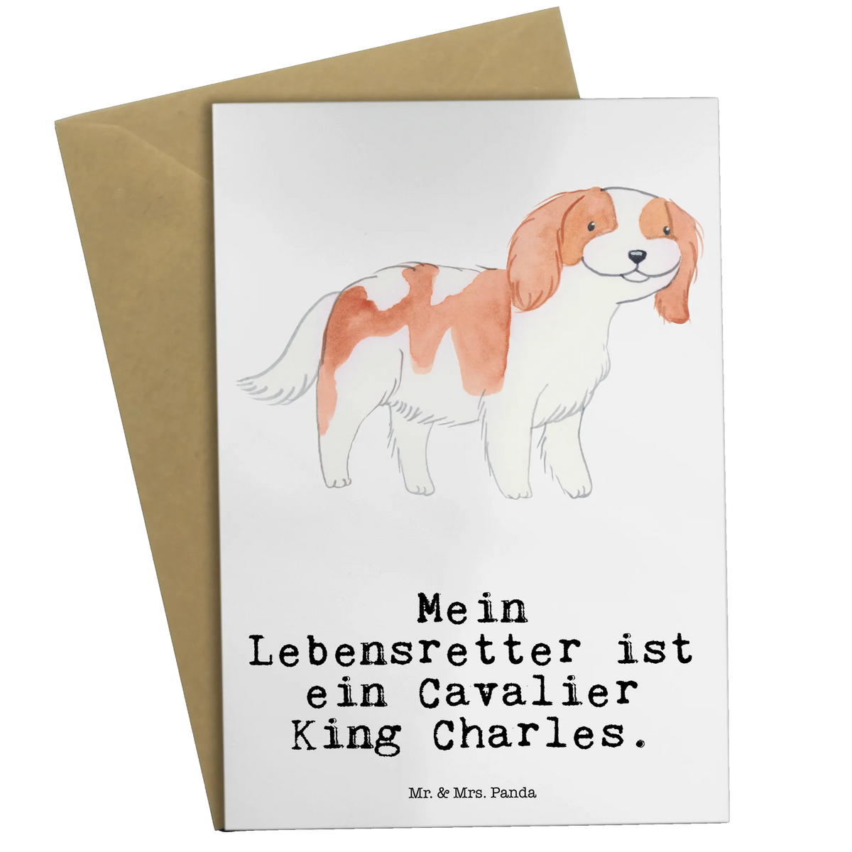 Greetings card Cavalier King Charles Spaniel lifesaver greeting card, folding card, birthday card, invitation card, wedding card, Dog, dog breed, purebred dog, dog owner, gift, animal lover, giving, puppy