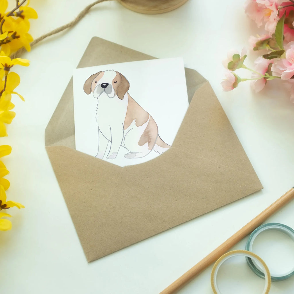 Greetings card Saint Bernard Moment greeting card, invitation card, folding card, wedding card, birthday card, Dog, dog breed, purebred dog, dog owner, gift, animal lover, giving, puppy