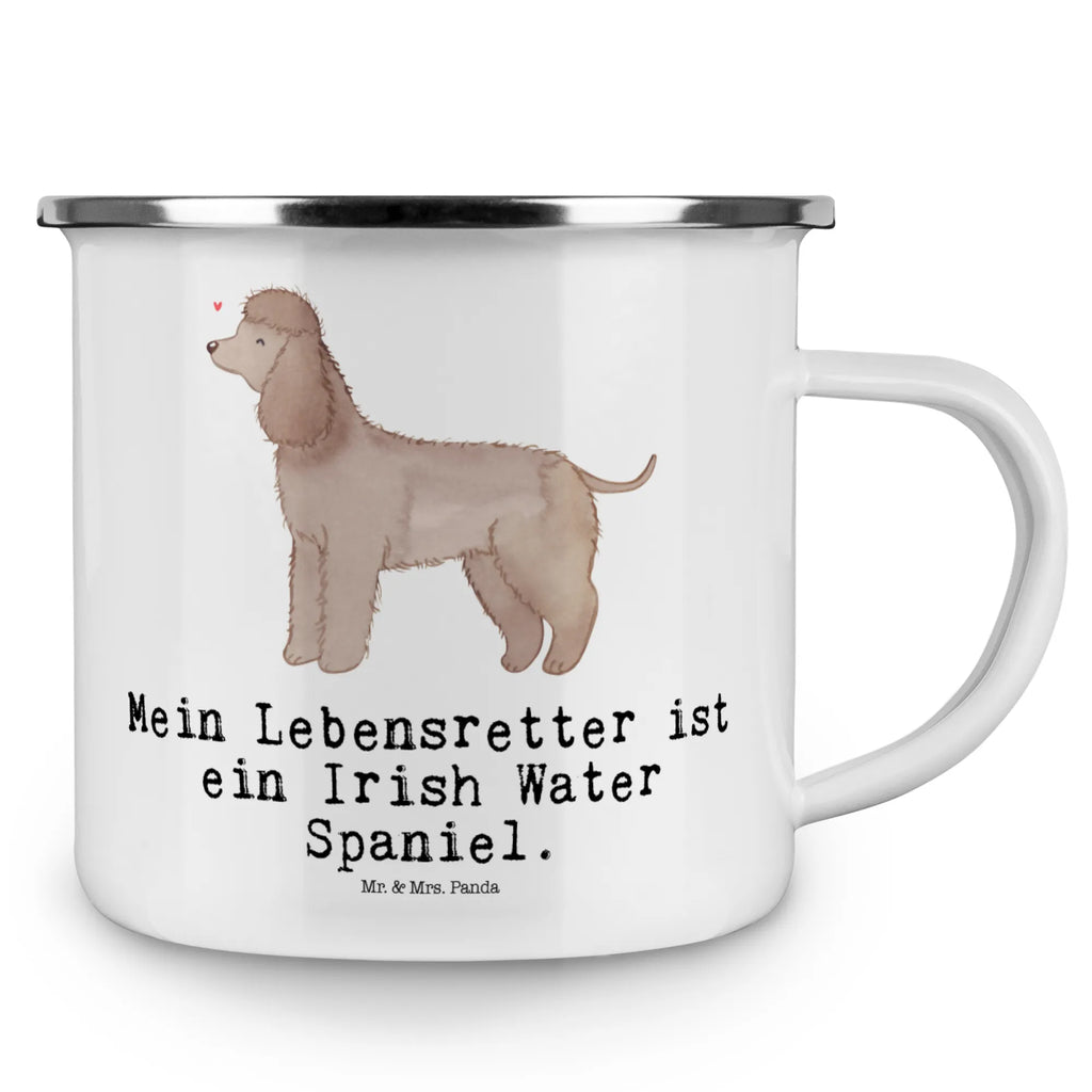 Enamel camping mug Irish Water Spaniel Lifesaver hiking mug, camp coffee mug, steel mug for camping, stainless steel drinking cup, metal cup, campfire mug, camping metal cup, lightweight camping mug, camping mug, backpacking mug, enamel drinking mug, travel mug, adventure mug, tin coffee cup, camper mug, outdoor cup, enamel camping cup, bushcraft mug, metal camping mug, enamel mug, Dog, dog breed, purebred dog, dog owner, gift, animal lover, giving, puppy