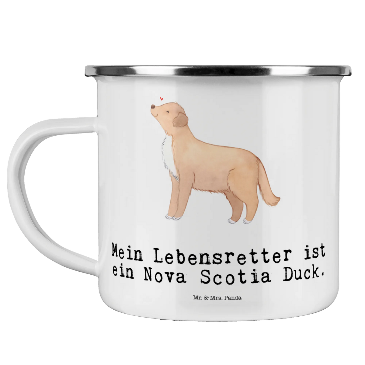 Camping Emaille Tasse Nova Scotia Duck Lebensretter Campingbecher, reisetasse, Campingtasse, Motivtasse, wandertasse, Kaffeepott, Emaille Tasse, Teebecher, Emaille Becher, emaillebecher, Pott, Outdoor Becher, Teetasse, metallbecher, Emailletasse, Reisebecher, Blechtasse, blechbecher, becher emaille, Haferl, wanderbecher, outdoortasse, Tasse Emaille, Outdoor Tasse, Geschenk, Schenken, Hund, Hunderasse, Rassehund, Hundebesitzer, Tierfreund, Welpe, Nova Scotia Duck Tolling Retriever, Retriever